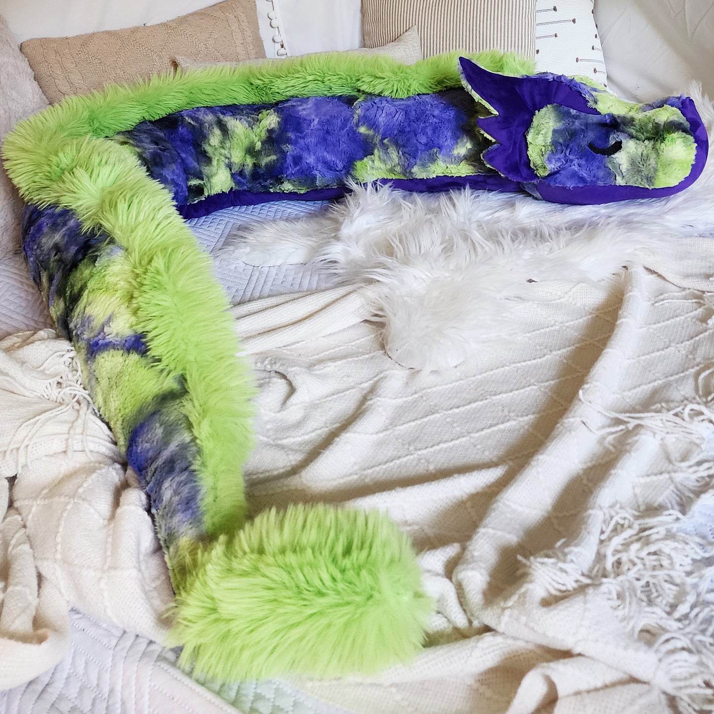 Purple and Green Sleepy Dragon (#1)