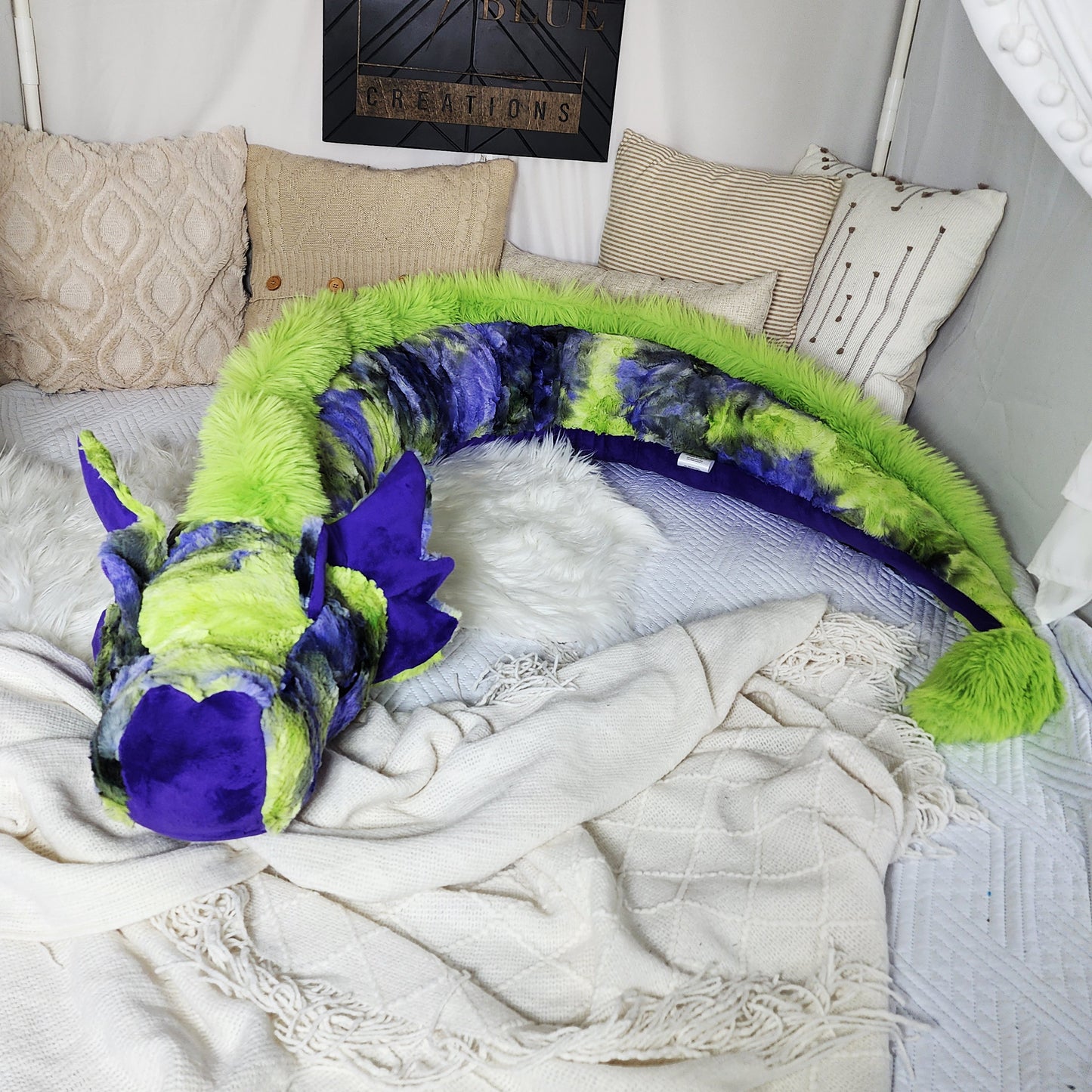 Purple and Green Sleepy Dragon (#2)